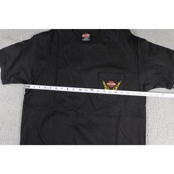 Vintage Harley Davidson T-Shirt Men L Black Graphic Print Easthampton MA USA - Picture 7 of 7
